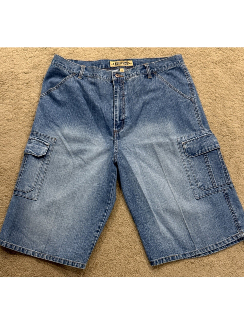Vintage Attitude Jean Shorts Mens Size 38 Jorts Baggy JNCO Style 14.5 Inseam